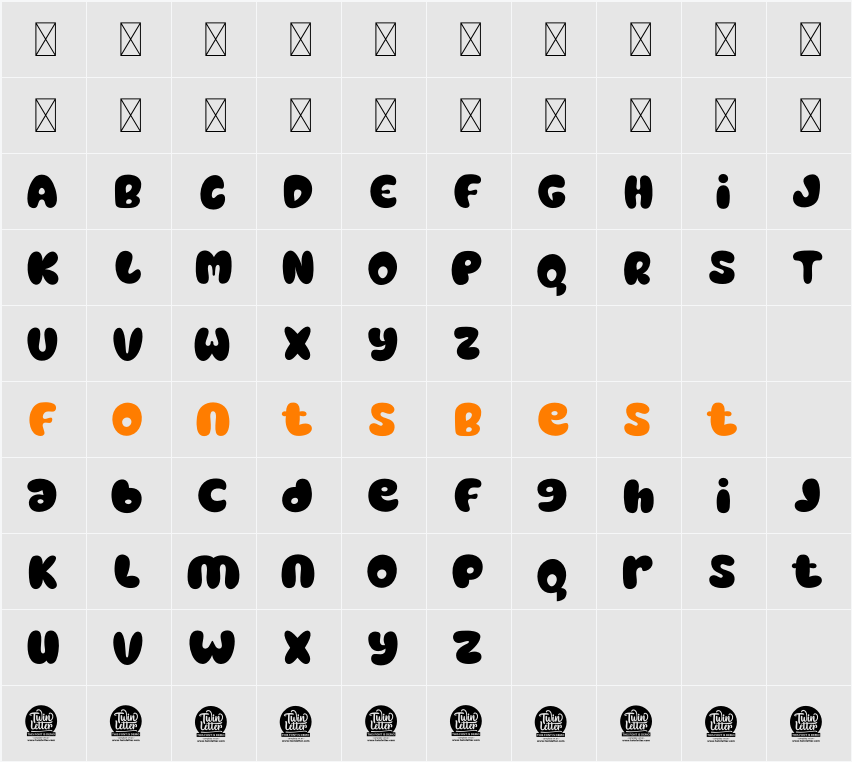 BAMEW Thin Personal Use Character Map