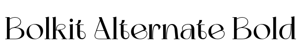 Bolkit Alternate Bold