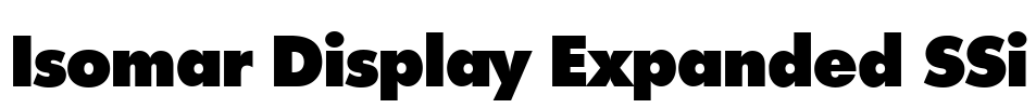 Isomar Display Expanded SSi Font Image
