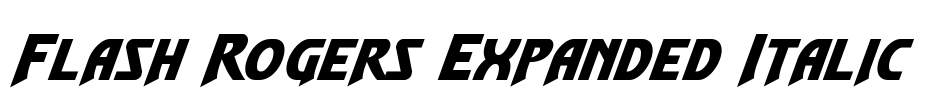 Flash Rogers Expanded Italic Font Image