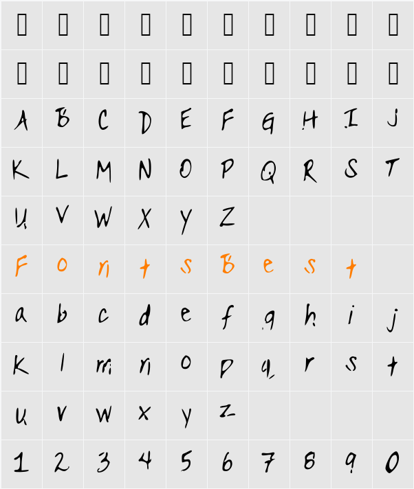 Clarity Character Map