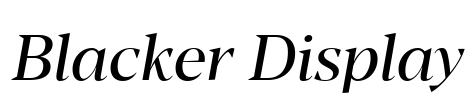 Blacker Display Font Image