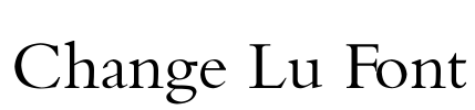 Change Lu Font Font Image