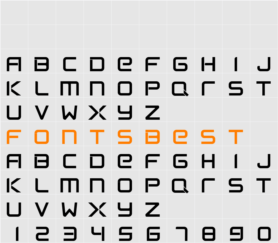 Flexsteel Character Map