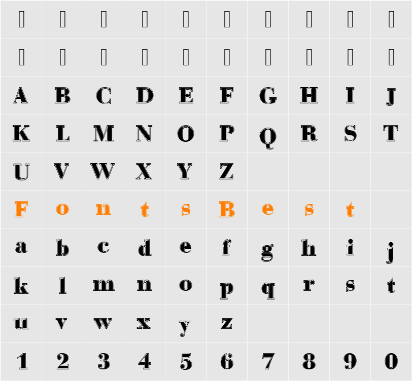 BauerBodTBolIn1 Character Map