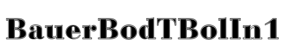 BauerBodTBolIn1 Font Image