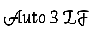 Auto 3 LF Font Image