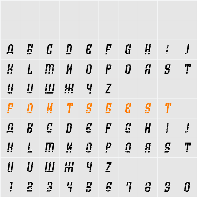 Armenia Gradient Character Map