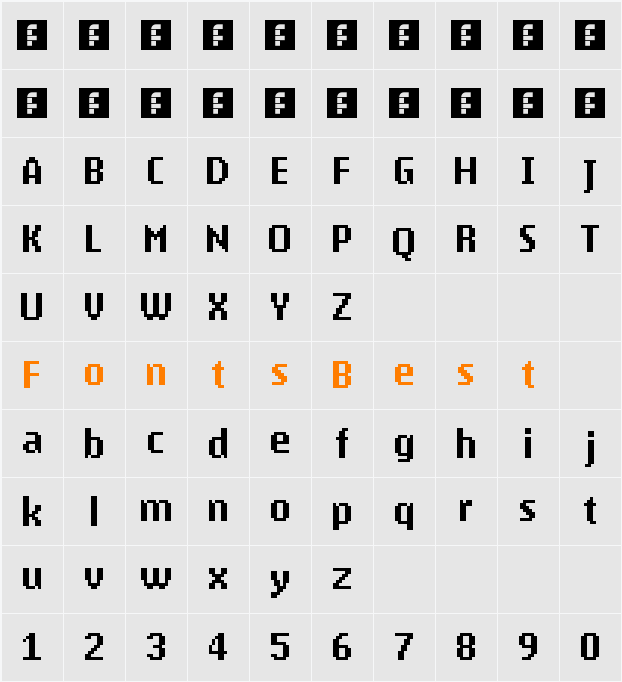 My Phone N1280 Character Map