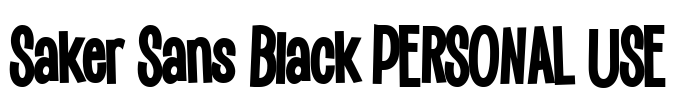 Saker Sans Black PERSONAL USE