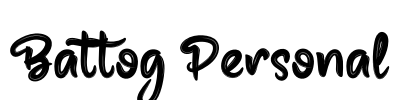 Battog Personal Font Image