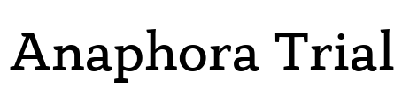 Anaphora Trial Font Image