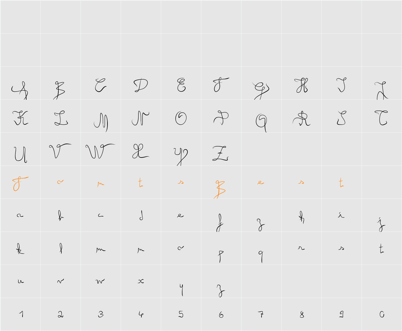 Angel Light Character Map