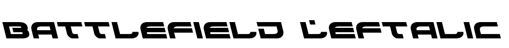 Battlefield Leftalic Font Image