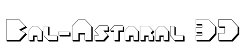 Bal-Astaral 3D Font Image