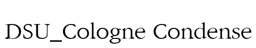 DSU_Cologne Condense Font Image