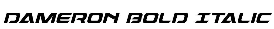 Dameron Bold Italic Font Image