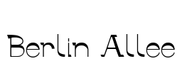 Berlin Allee Font Image