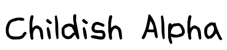 Childish Alpha Font Image