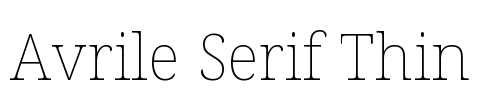 Avrile Serif Thin Font Image