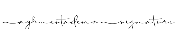 Aghnestademo Signature Font Image