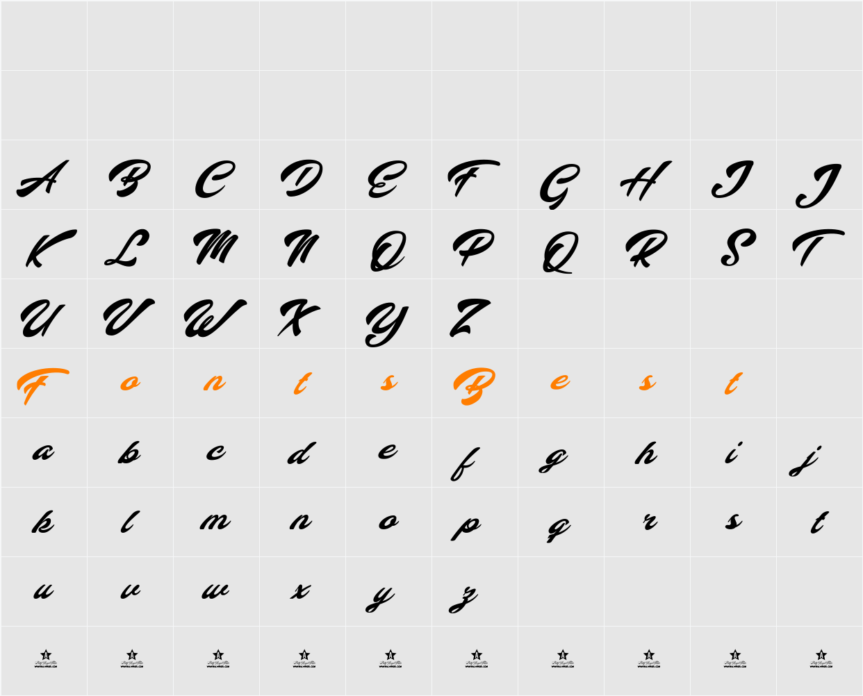 Altavista Personal Use Character Map