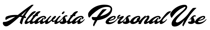 Altavista Personal Use Font Image