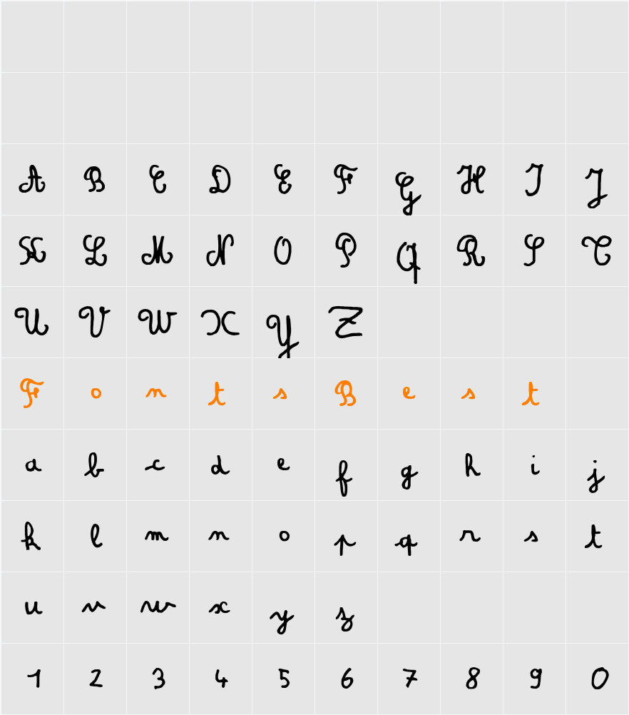 Amandine Character Map