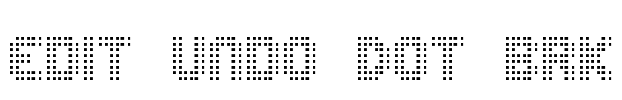 Edit Undo Dot BRK Font Image