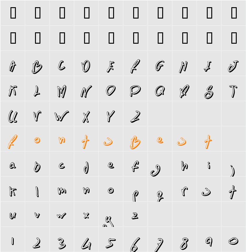 BN FontBoy 3D Character Map