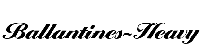 Ballantines-Heavy Font Image