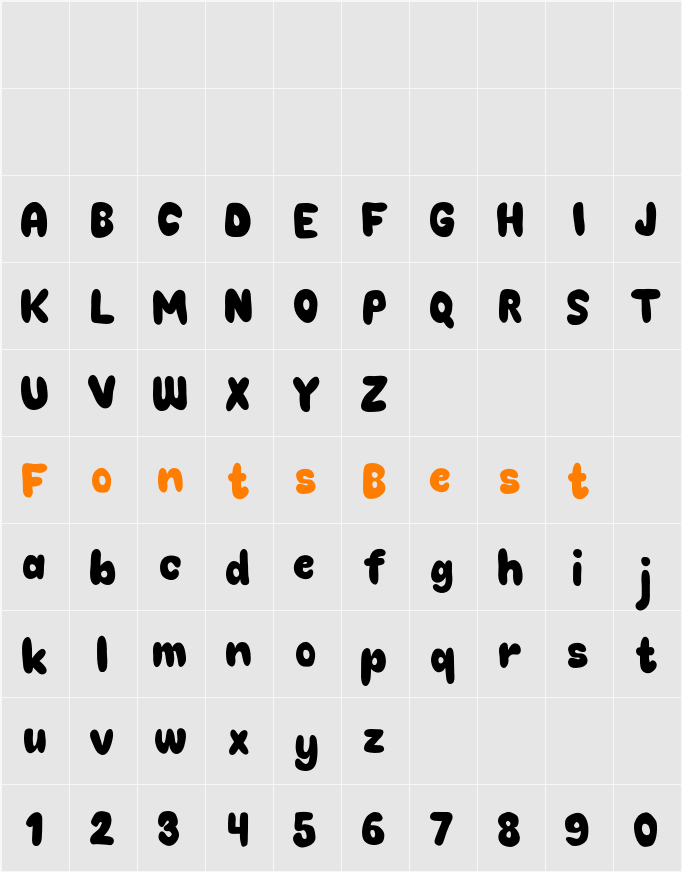 Choko Plain Character Map