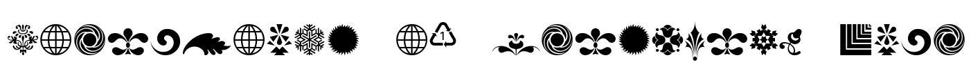 Cornucopia of Ornaments Fpur Font Image