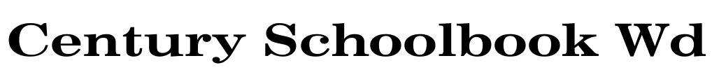 Century Schoolbook Wd