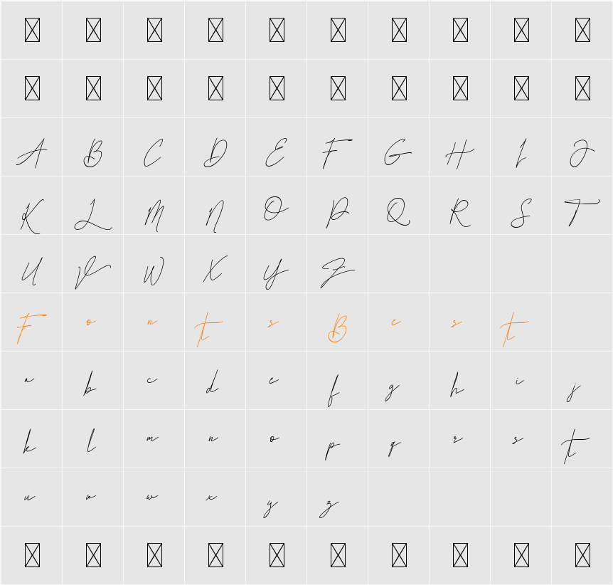 B Luna Piena Demo Character Map