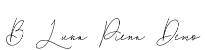 B Luna Piena Demo Font Image