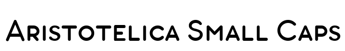 Aristotelica Small Caps Font Image