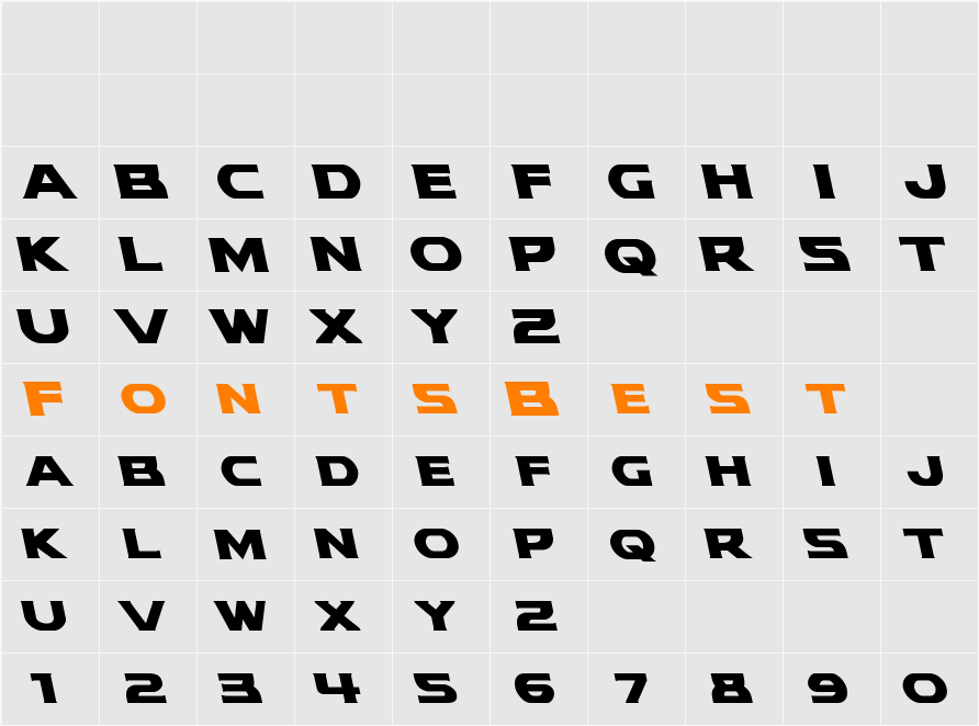 Modi Thorson Leftalic Character Map