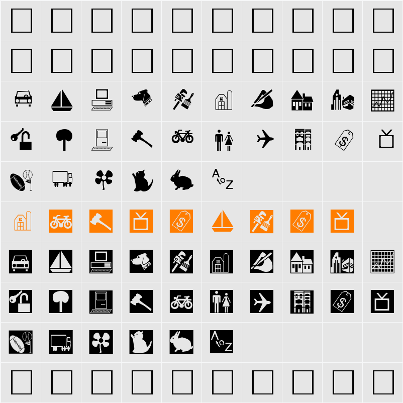 Classified Character Map