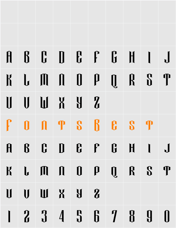 Yellost Character Map