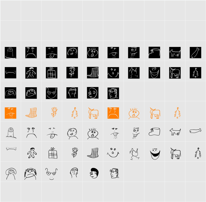 ChildrenDingbats Character Map