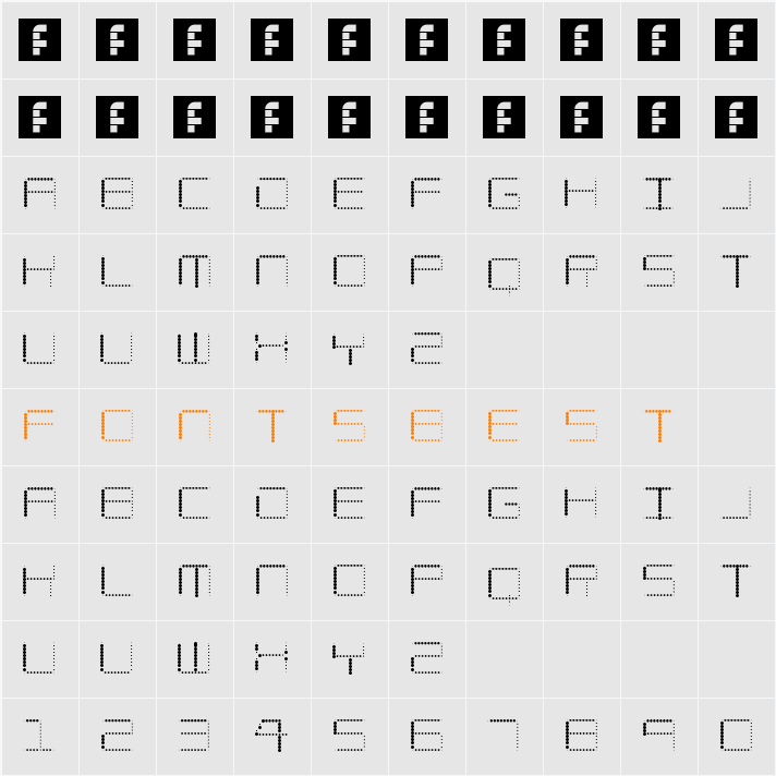 Amaya Technical Dots Character Map