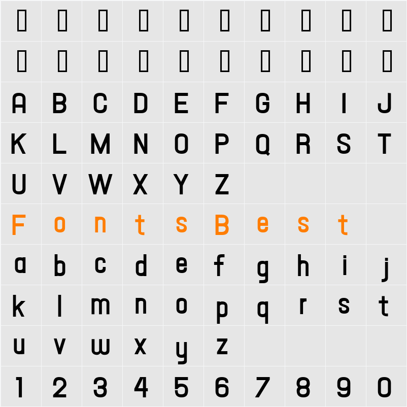 Hallandale Text Bold JL Character Map