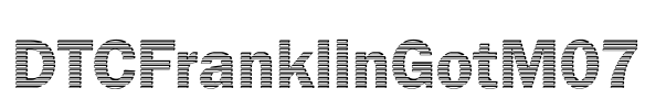 DTCFranklinGotM07 Font Image