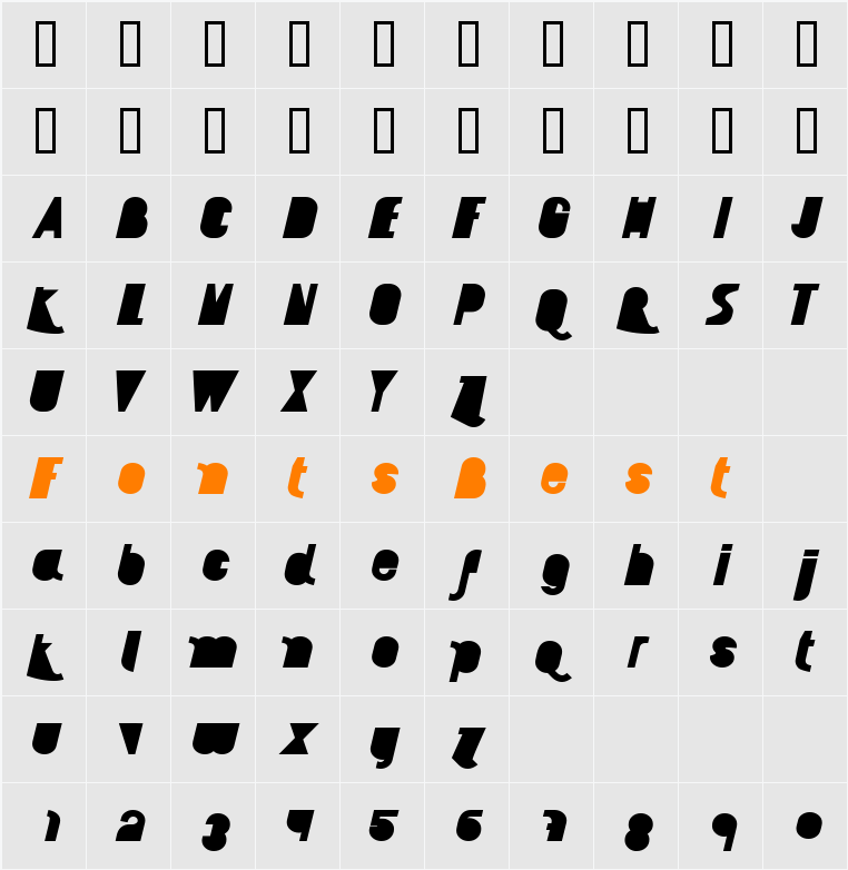 AI kelso Character Map