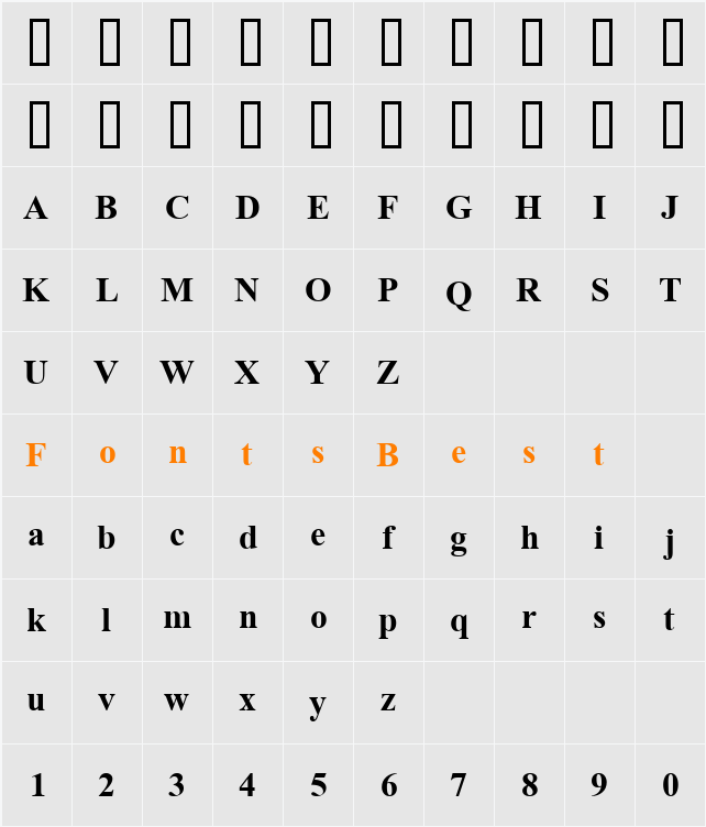 AngsanaDSE Character Map