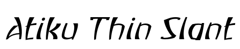 Atiku Thin Slant Font Image