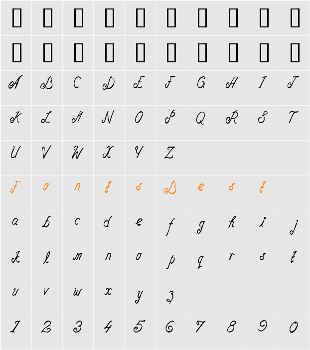 JI-Masses Character Map