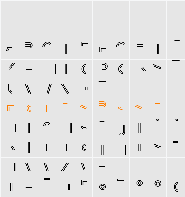 Balans Character Map