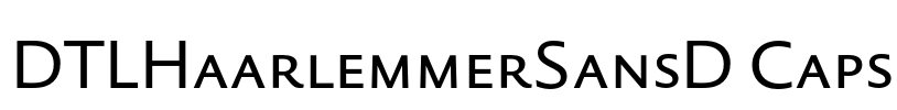DTLHaarlemmerSansD Caps Font Image